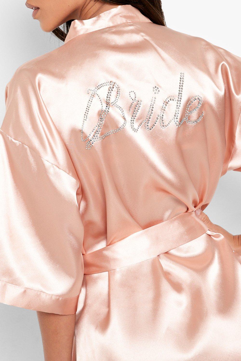 Boohoo bride dressing gown best sale